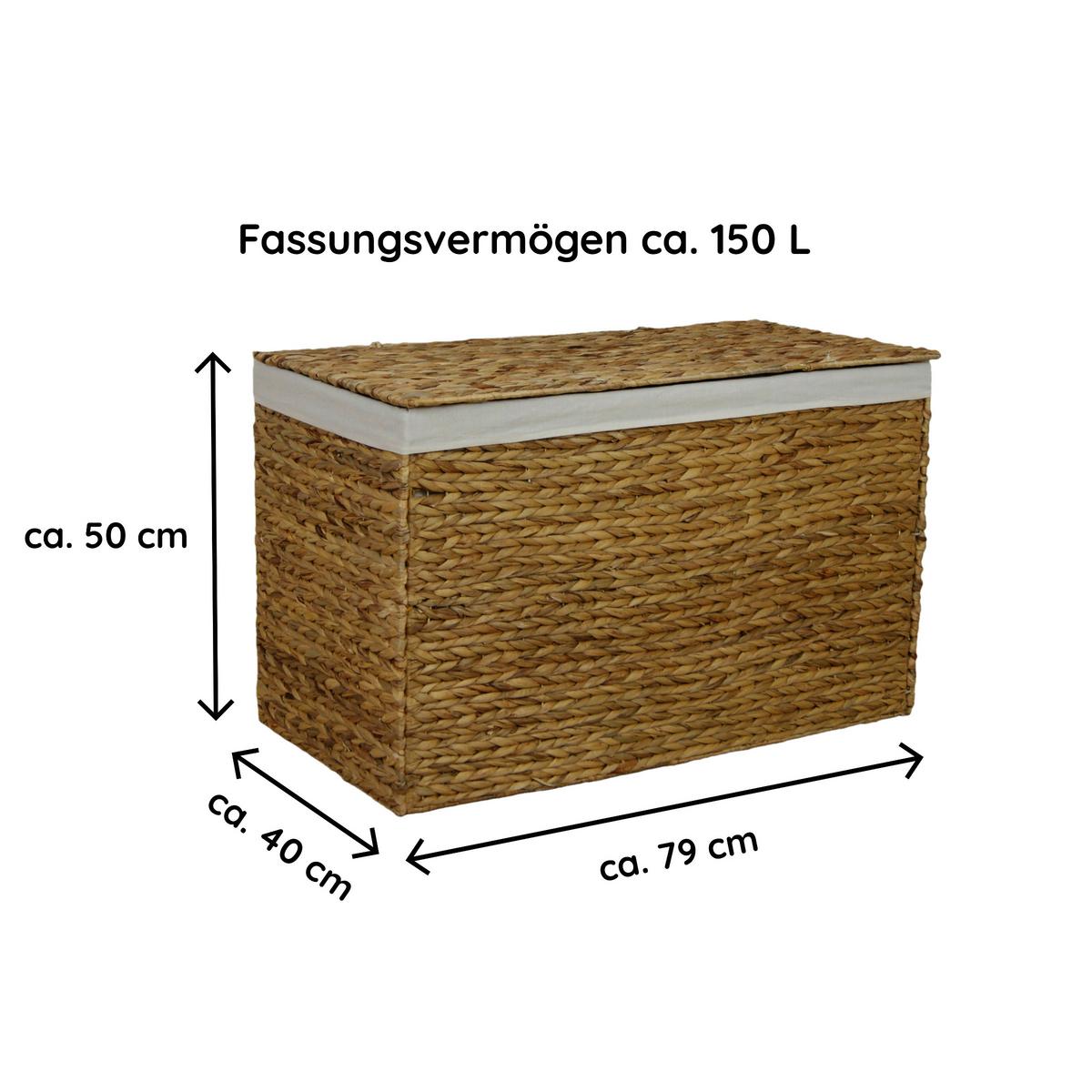 Wäschesammler LxBxH: 79x40x50 cm - Braun, Basics, Holz (79/40/50cm)