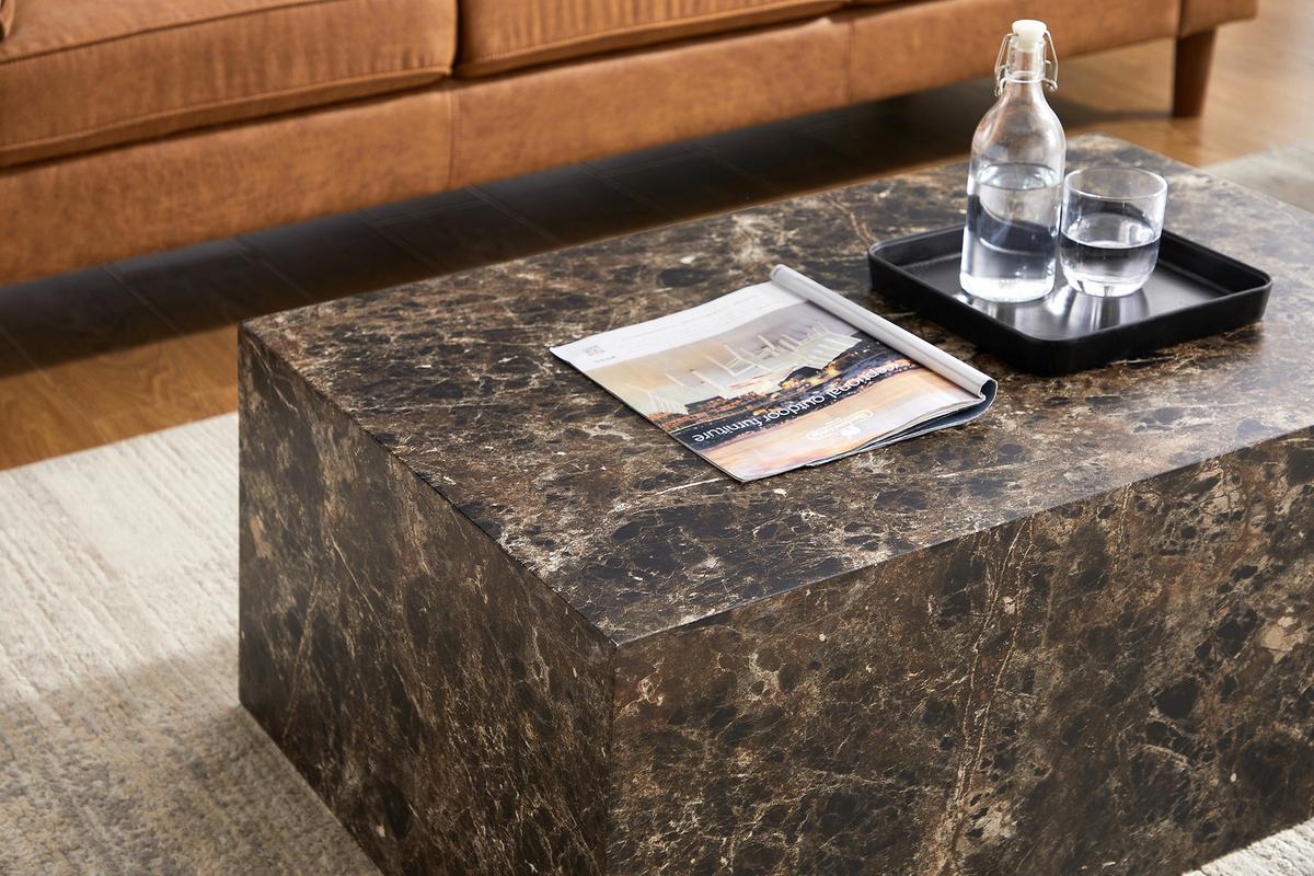 Couchtisch Braun B: 60 Cm - Braun, Design, Holzwerkstoff (90/60/35cm) - Livetastic