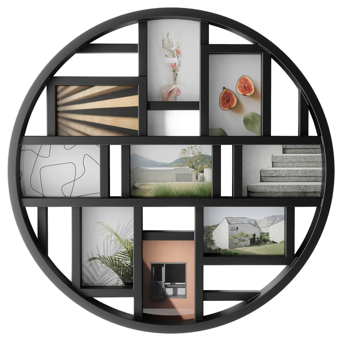 Collagen-Bilderrahmen Schwarz B: 55,6 cm - Schwarz, Design, Kunststoff (55,6/4,6/55,6cm) - Umbra
