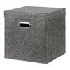 Skladací box BOBBY S VEKOM - čierna, Modern, kartón/textil (33/33/33cm) - Mömax