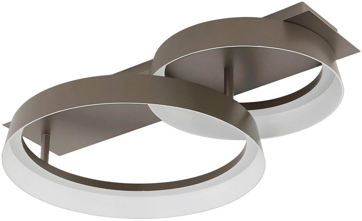 Led Mennyezeti Lámpa Camron - opál/cappuccino, Basics, műanyag/fém (50/35/12cm) - Luca Bessoni