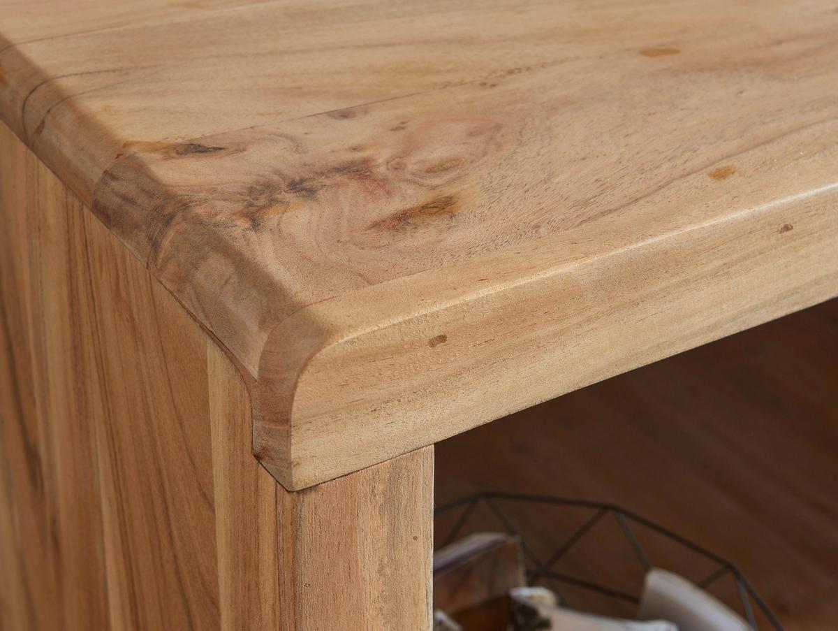 Schreibtisch Akazie Akaziefarben B: 80 Cm - Akaziefarben, Design, Holz (140/80/76cm) - MID.YOU