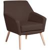 Polstersessel Mit Armlehnen Alegro Lederlook Braun - Buchefarben/Braun, Design, Textil (67/81/71cm) - Max Winzer
