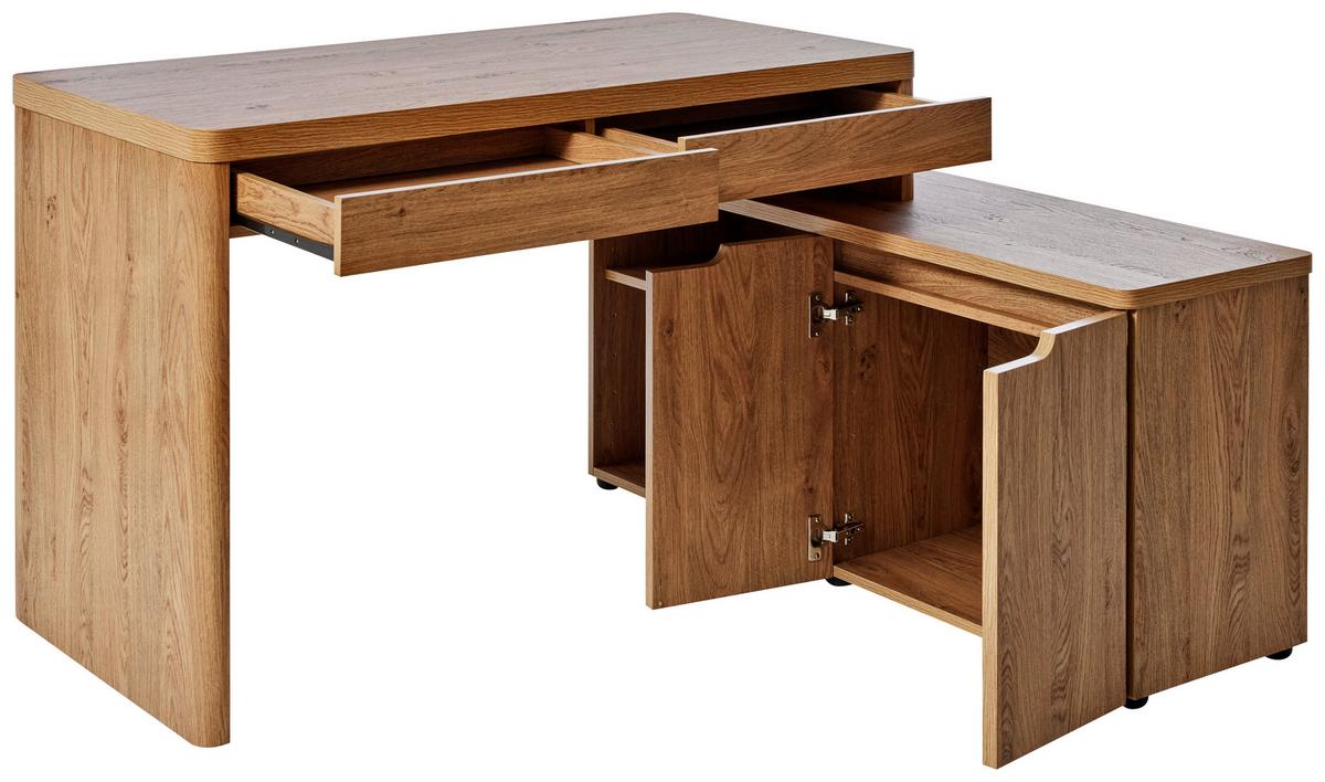 Eckschreibtisch Libre C 155 E* - Eichefarben, MODERN, Holzwerkstoff (140/118/76cm) - Livetastic
