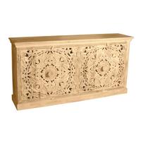Sideboard Mangoholz B: 180cm - Naturfarben, Design, Holz (180/90/45cm) - MID.YOU