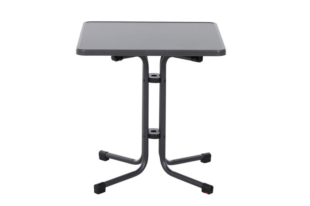 Gartentisch Klappbar Stahl, Holzwerkstoff L: 70 Cm - Anthrazit, KONVENTIONELL, Holzwerkstoff/Metall (70/70/71cm) - Siena Garden