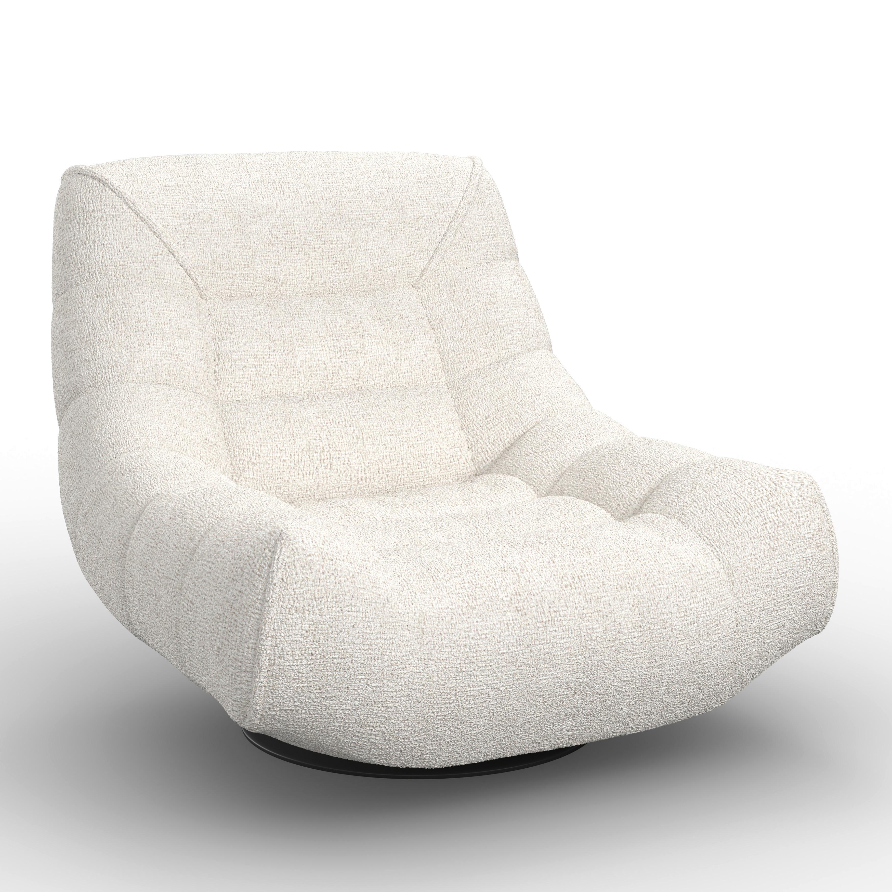 Relaxačné kreslo LORENA, svetlosivé buklé, max. 140 kg - čierna/svetlosivá, Modern, kov/textil (101/83/95cm) - Bessagi Home