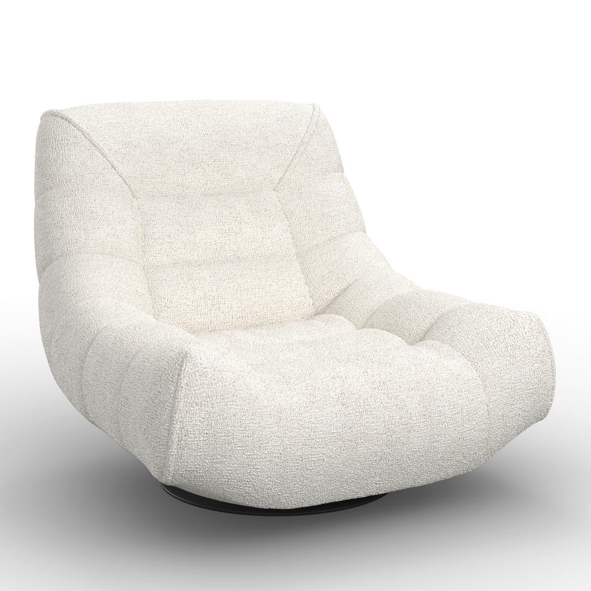 Relaxačné kreslo LORENA, svetlosivé buklé, max. 140 kg - čierna/svetlosivá, Modern, kov/textil (101/83/95cm) - Bessagi Home