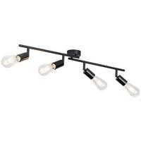 Bodové svietidlo MOLLY, 4xE27 max. 24W, 230V - čierna, Konventionell, kov (79,5/8,5/15,5cm) - Modern Living