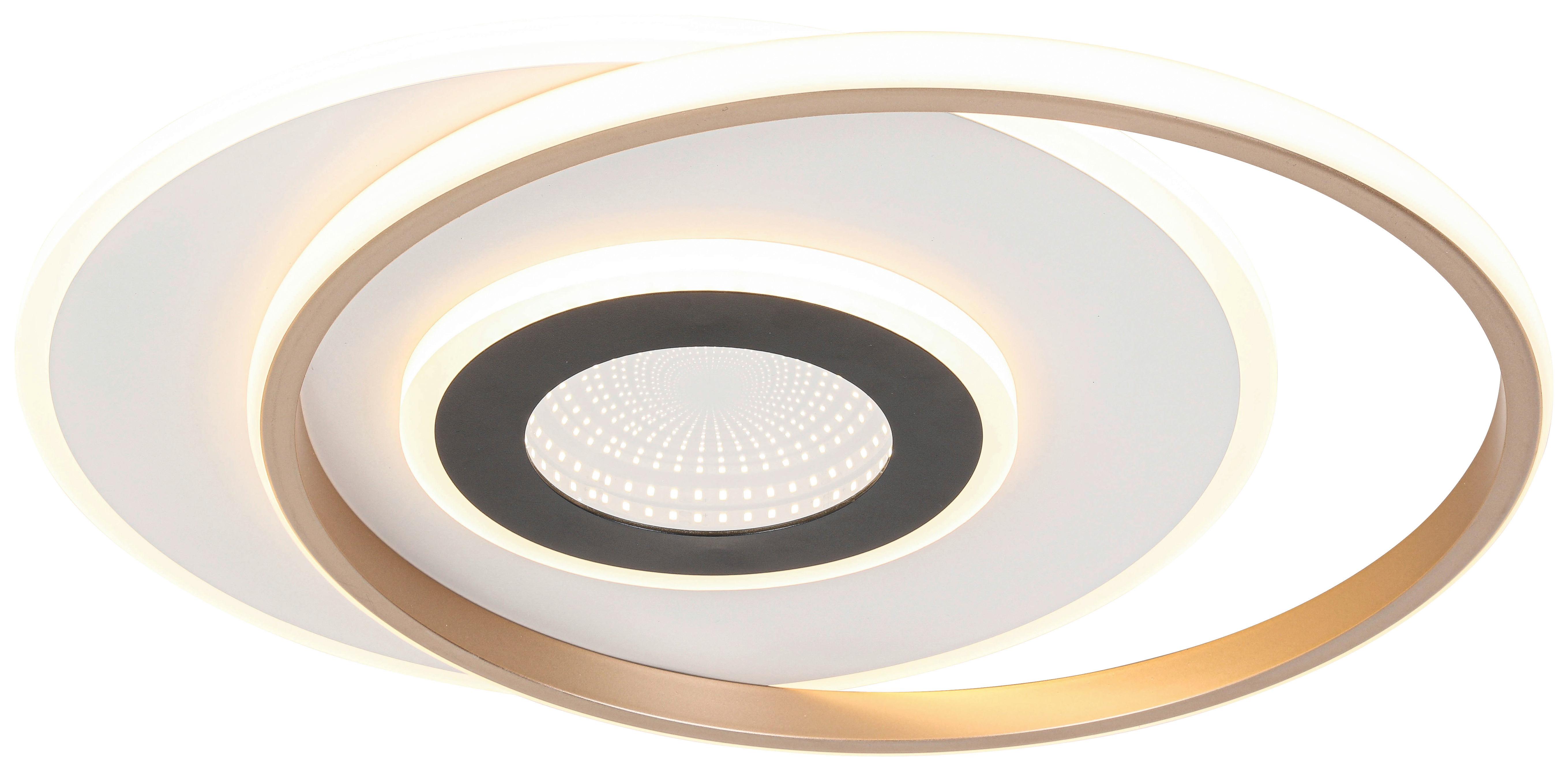 STROPNÉ LED SVIETIDLO KITKOL - čierna/biela, Modern, kov/plast (48/40/6cm) - Mömax