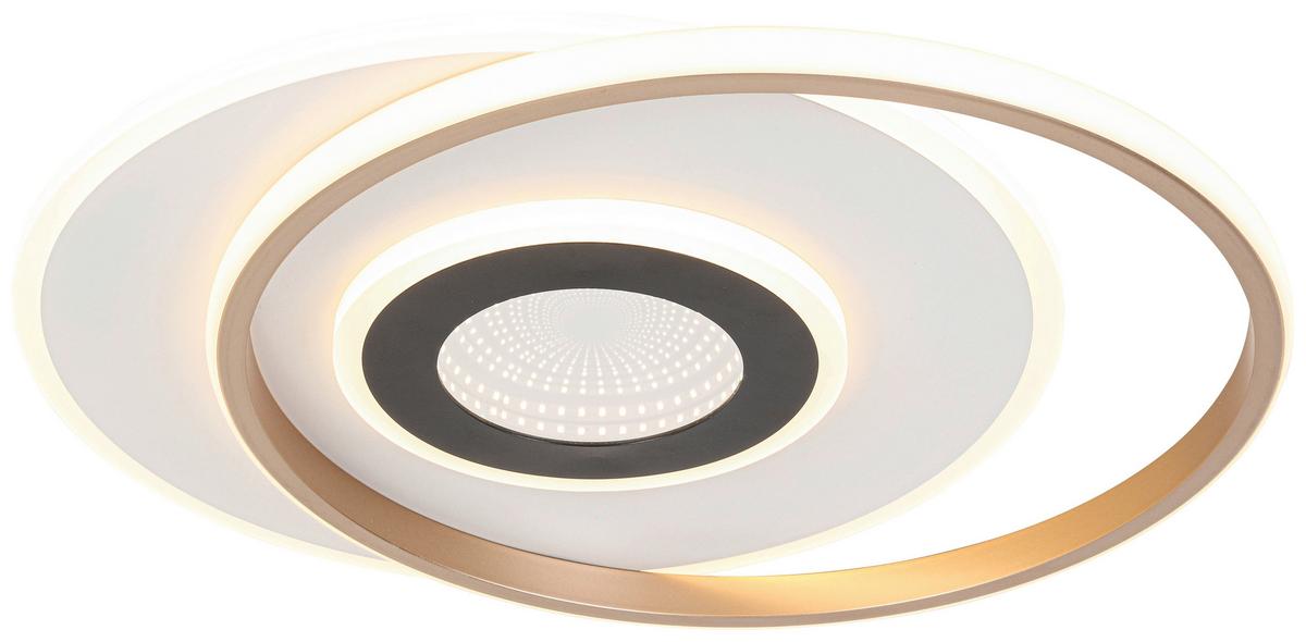 STROPNÍ LED SVÍTIDLO KITKOL - bílá/černá, Moderní, kov/plast (48/40/6cm) - Mömax