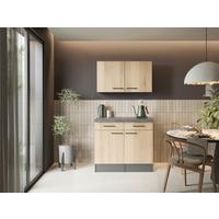 BUFFET Oliver, Grau Artisan B: 100 cm - Eiche Artisan/Grau, Trend, Holzwerkstoff (100/200/60cm) - Respekta