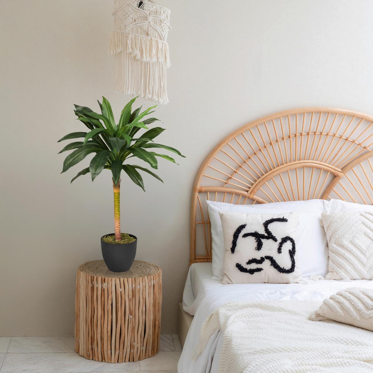 Kunstpflanze Grün/hellgrün/schawrz B: 33 Cm - Schwarz/Hellgrün, MODERN, Kunststoff (33/85/33cm) - MID.YOU