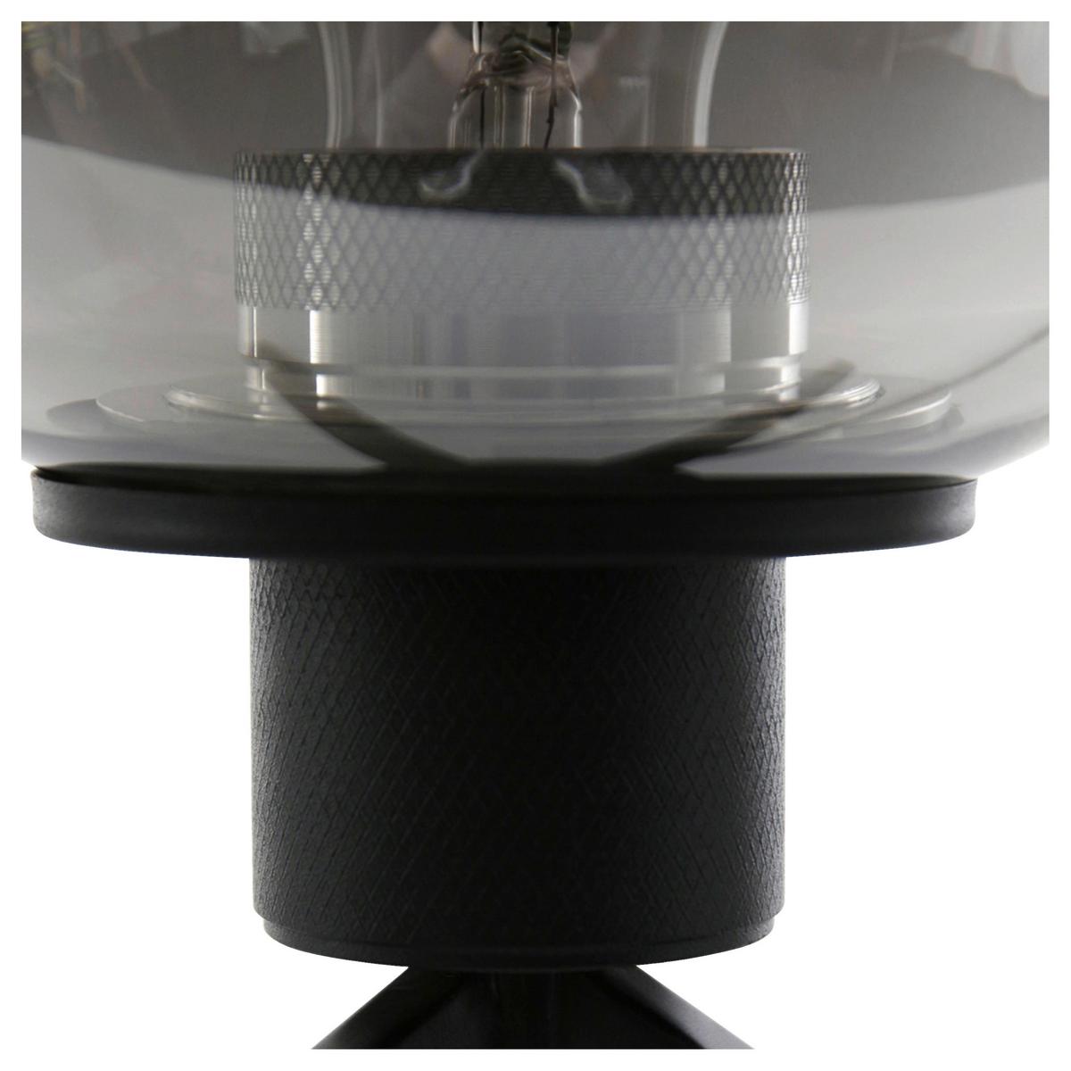 Tischleuchte Reflexion - Schwarz, Trend, Glas/Metall (15/23/15cm)