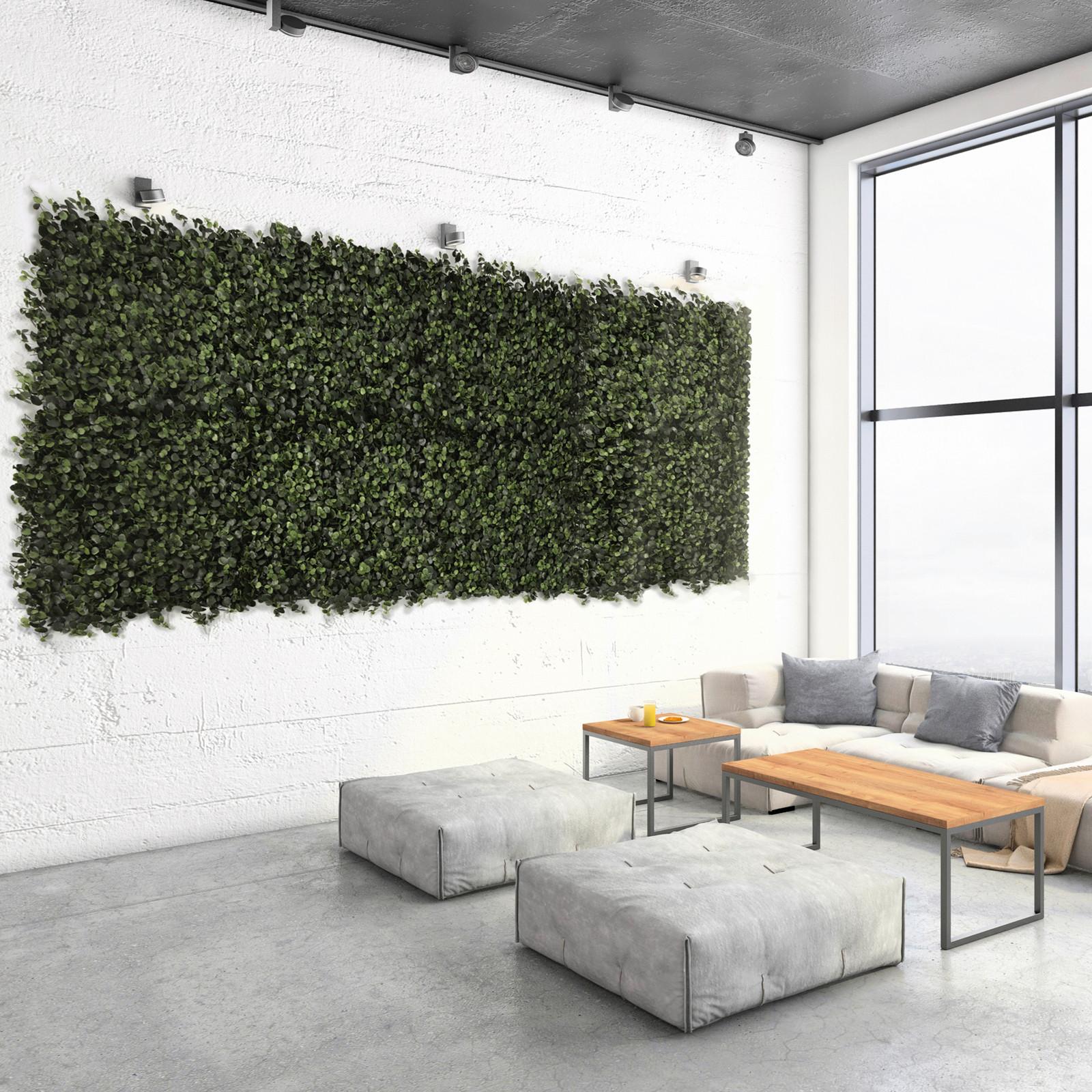 Wandverkleidung Kunstpflanze - Jadegrün/Mintgrün, Trend, Kunststoff (50/50cm) - FloorDirekt