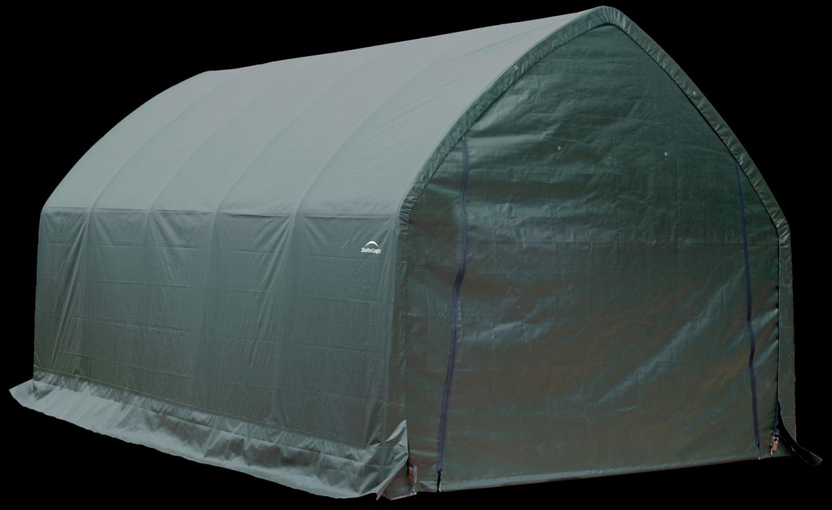 Kleingarage Garage-In-A-Box 23,8m² - Grün, Basics, Kunststoff (390/370/610cm)