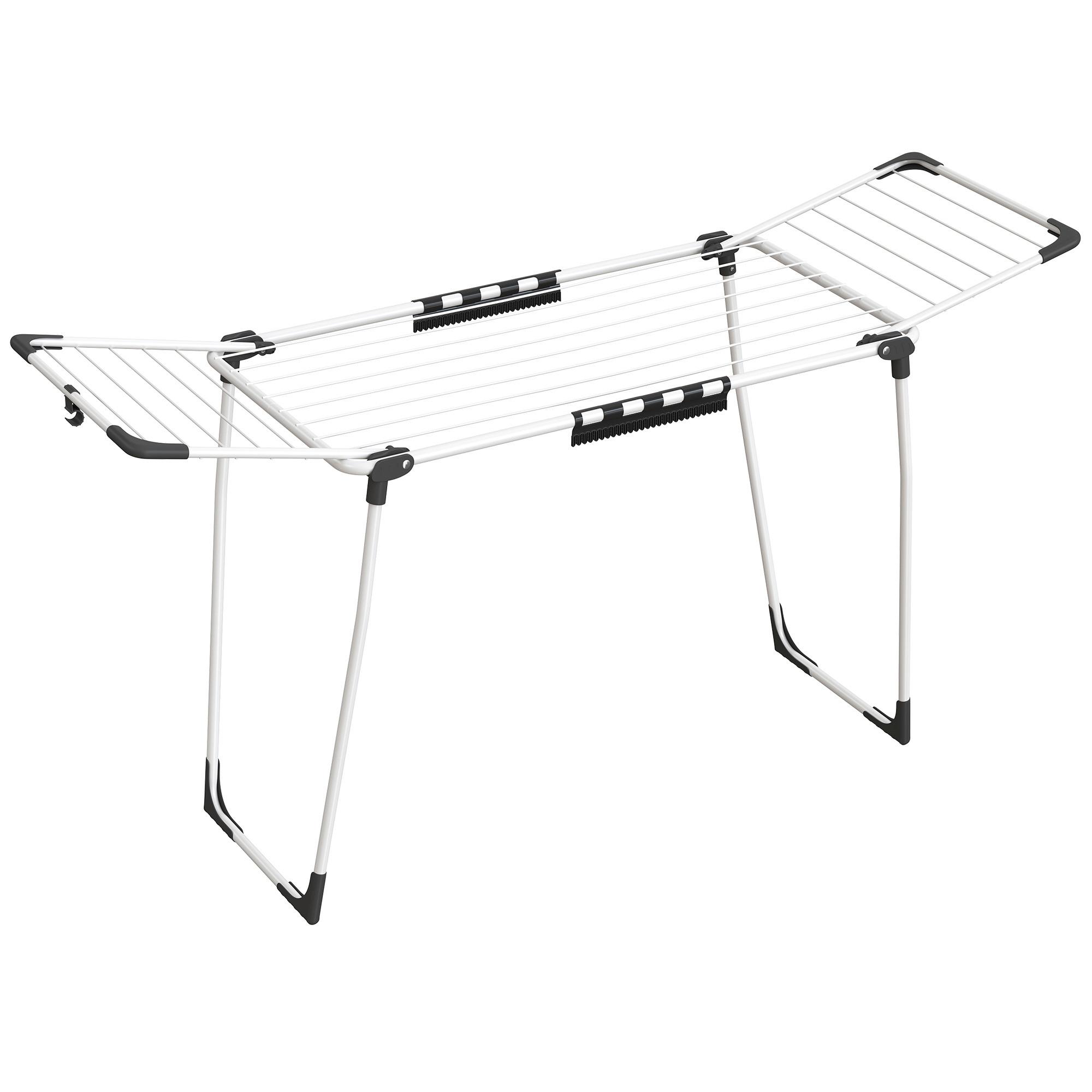 ausziehbare Wäschetrockner Metall/Kunststoff - Weiß, Basics, Kunststoff/Metall (174/96/56cm)