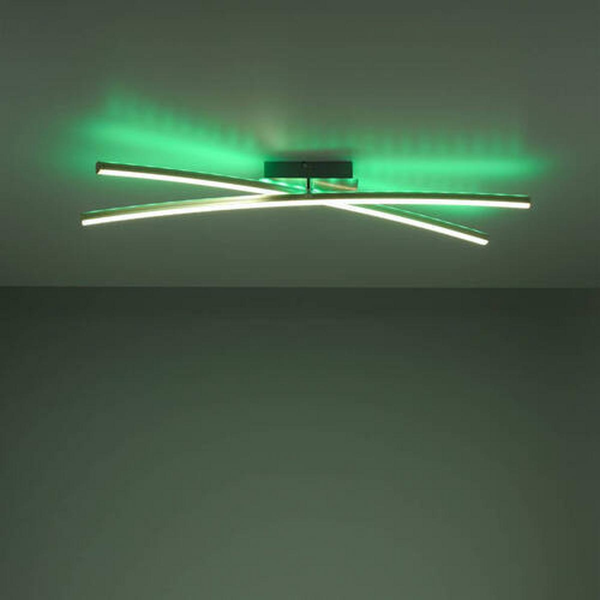 Led-deckenleuchte Alina L: 80,5 Cm Mit Farbwechsler - Silberfarben, Design, Kunststoff/Metall (80,5/80,5/11cm)