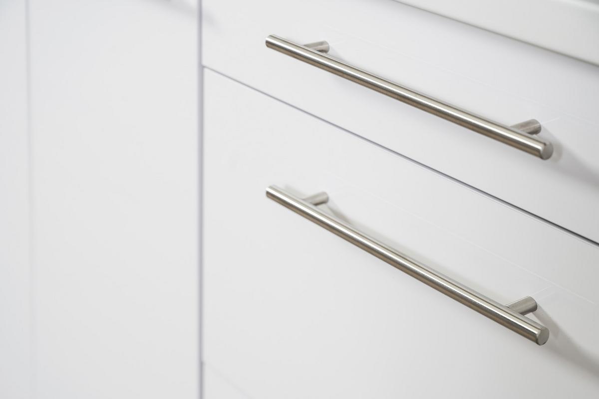 Küchenzeile Rp240ewc mit Geräte 240 cm Grau/Weiß - Weiß/Grau, Basics, Holzwerkstoff (240cm) - Respekta