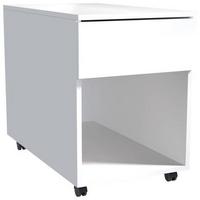 Rollcontainer Weiß Dalrosa 39x55x70 cm - Weiß, MODERN, Holzwerkstoff/Kunststoff (39/55/70cm) - MID.YOU