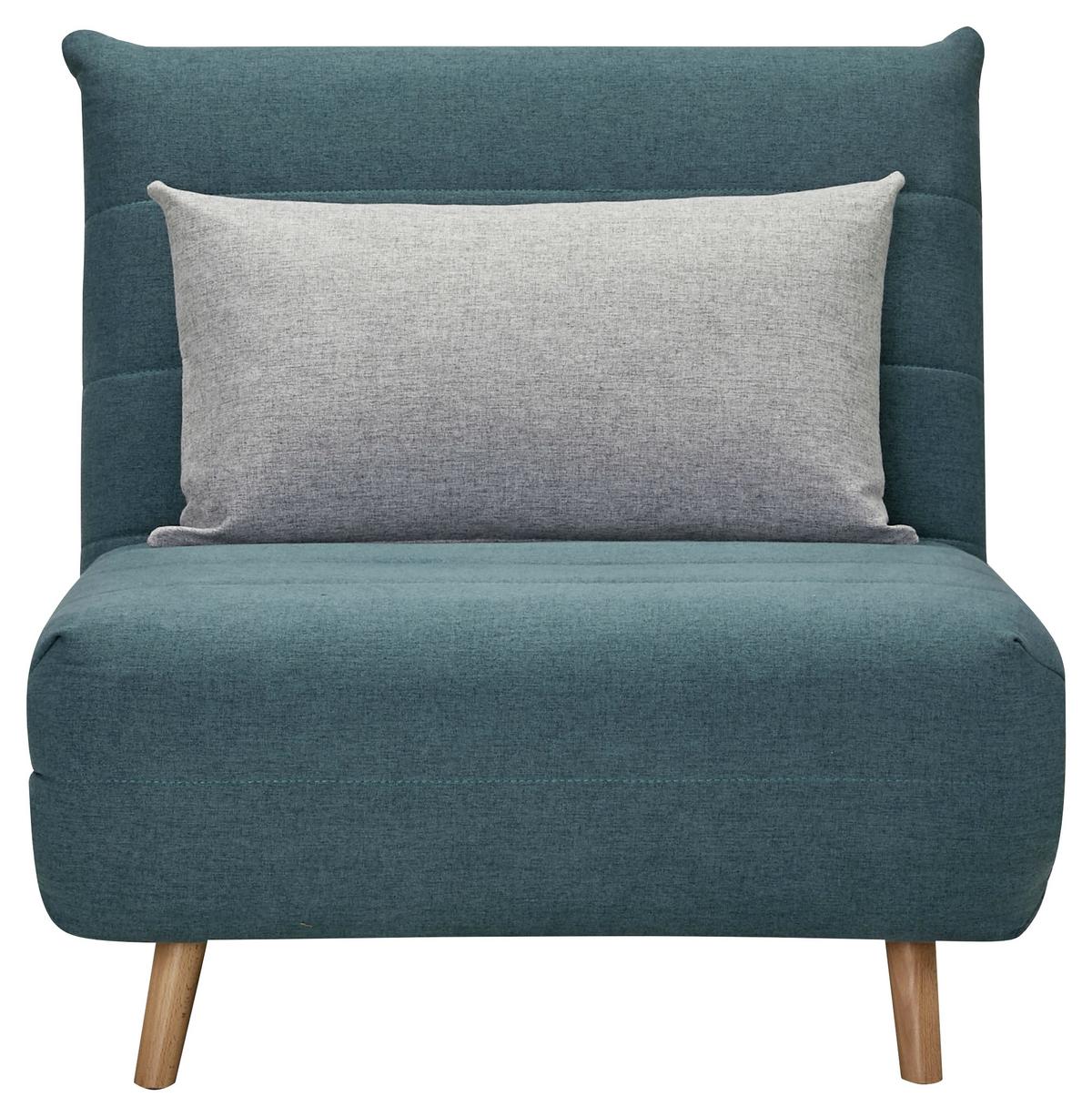 Fekvőfotel Simon - kék/szürke, Modern, textil (77/84/91cm) - Ondega