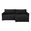 Ecksofa Mit Schlaffunktion Sonos, Schwarz 228x146 Cm - Ecru/Schwarz, MODERN, Textil (228/146cm)
