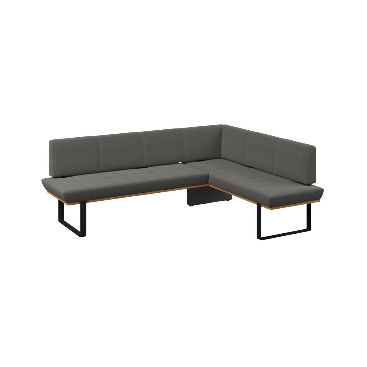 Eckbank Tristan Webstoff schwarz, S:245x175cm - Schwarz, MODERN, Holz/Textil (245/175cm) - James Wood