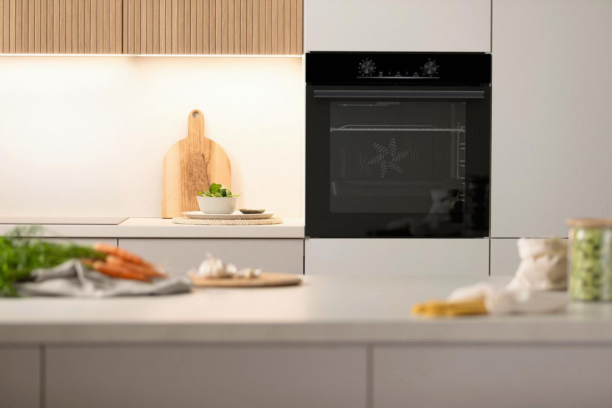 Einbaubackofen Bo6735e02bkot - Schwarz Hochglanz, Basics, Glas/Metall (59,5/59,5/56,4cm) - Gorenje