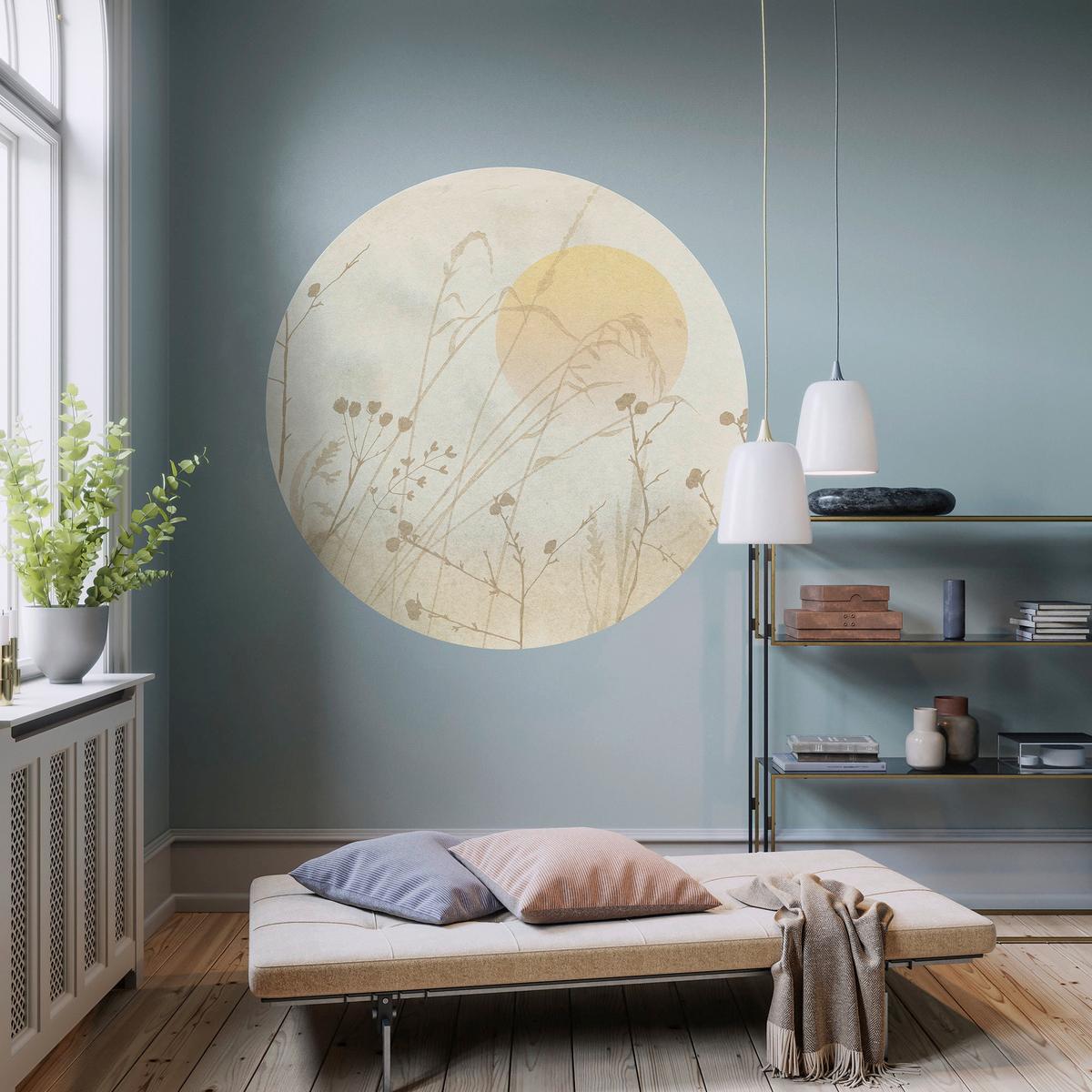 Fototapete Roseau - Gelb/Braun, Trend (125cm)