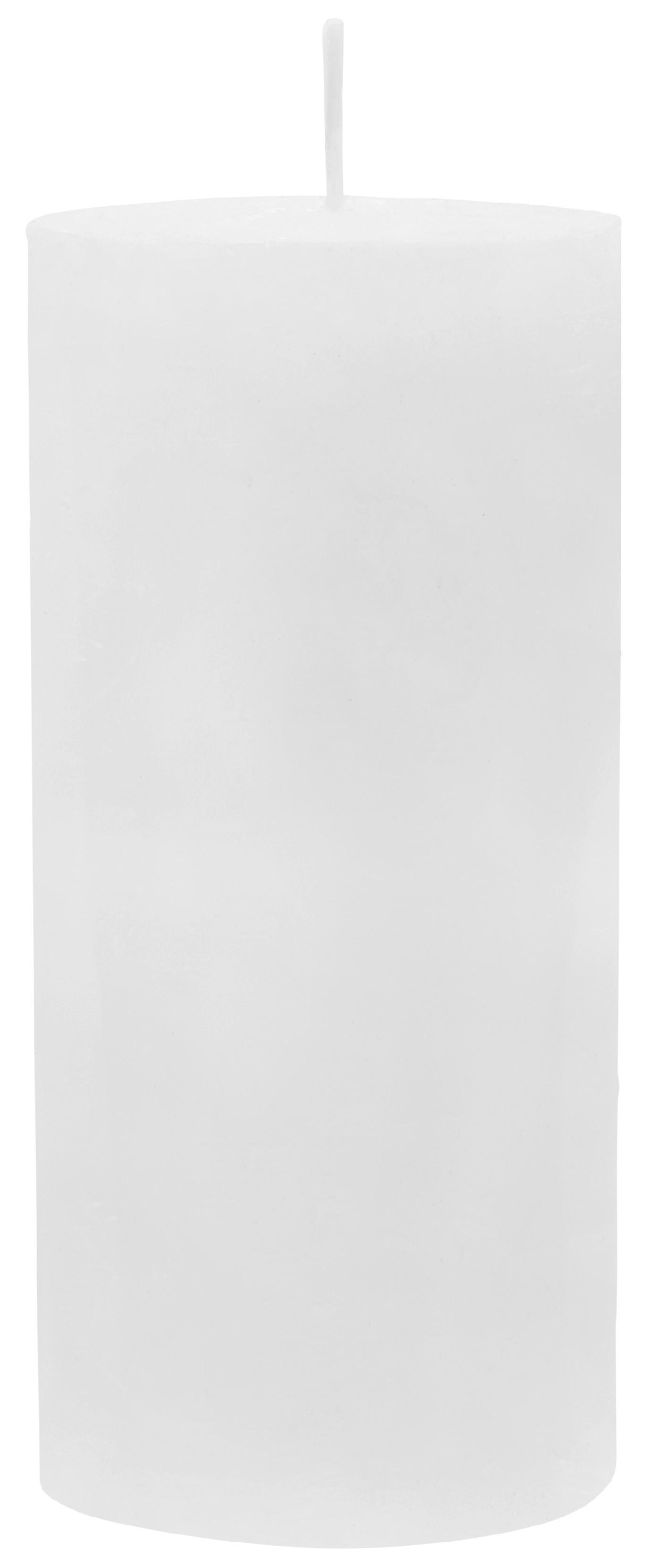 VÁLCOVÁ SVÍČKA LIA - bílá, Moderní (6,8/15cm) - Premium Living