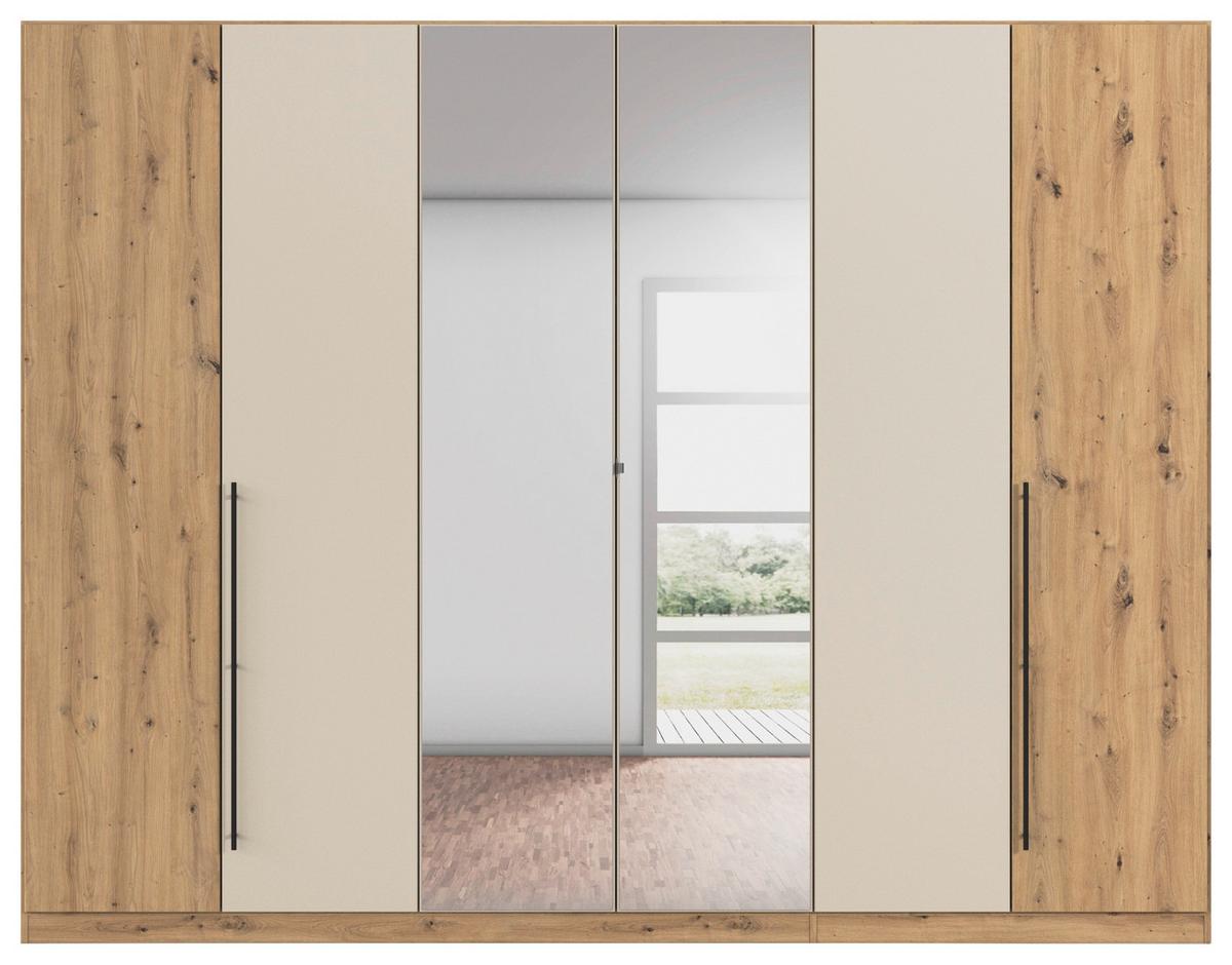 Kleiderschrank Safari B: 271 cm - Champagner/Eiche Artisan, KONVENTIONELL, Holzwerkstoff (271/229/54cm)