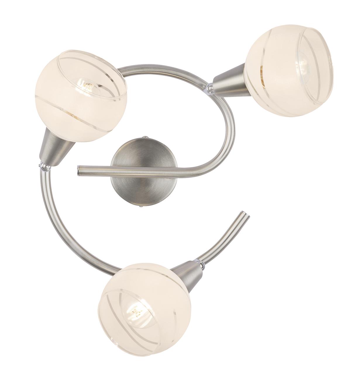 LED-Strahler 3-Flammig verstellbar Ø 25 cm - Basics, Glas/Metall (25/21cm) - Globo