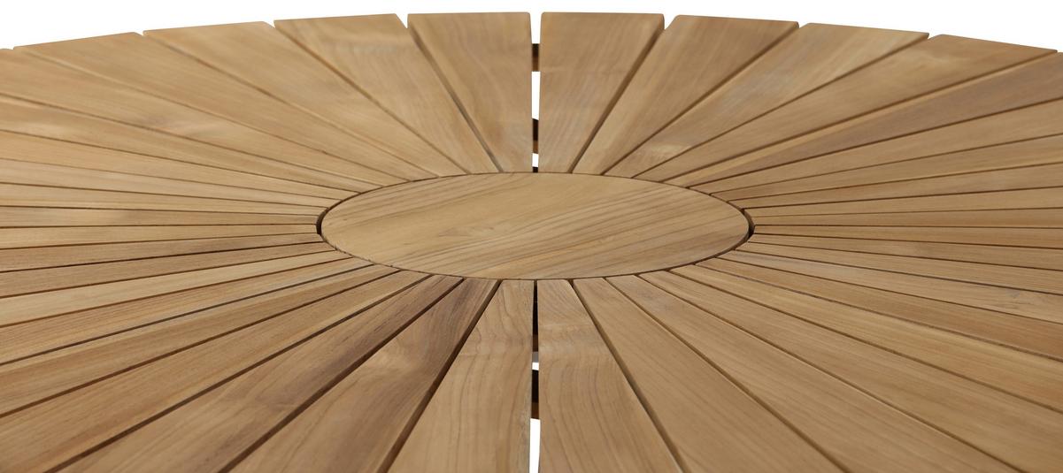 Gartentisch Mexico - Weiß/Teakfarben, KONVENTIONELL, Holz/Metall (140/140/75cm) - Gardenson