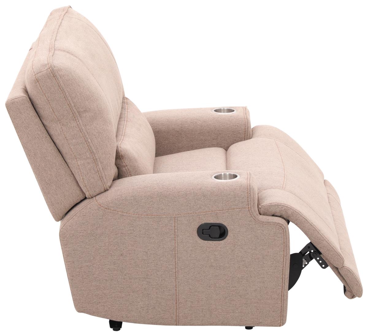 Relaxsessel Texas Mokka B: 122 Cm - Schwarz/Mokka, Basics, Holz/Textil (122/106/102cm) - MID.YOU