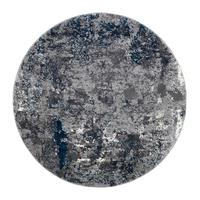 Webteppich Grau/Petrol Timeline Quantum Rund Ø 240 cm - Petrol/Grau, Design, Textil (240cm) - Novel