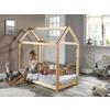 Hausbett Cabane 70x140 Cm Kiefer Natur Echtholz - Naturfarben, MODERN, Holz (70/140cm) - Vipack