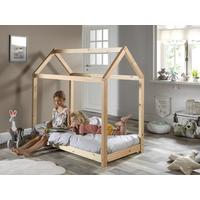 Hausbett Cabane 70x140 Cm Kiefer Natur Echtholz - Naturfarben, MODERN, Holz (70/140cm) - Vipack