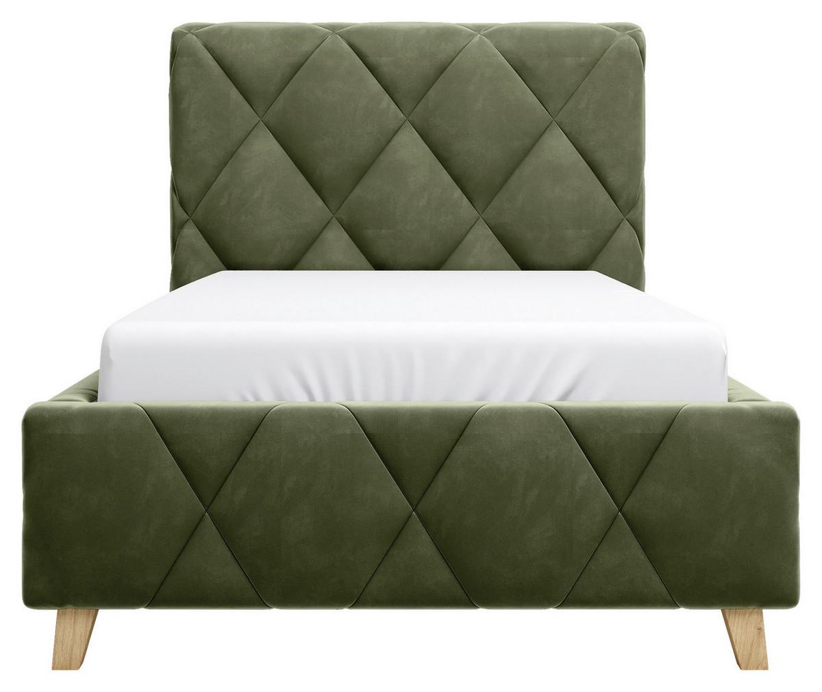 Polsterbett Trivio 100x200 cm Olivgrün - Olivgrün, MODERN, Holz/Holzwerkstoff (100/200cm) - MID.YOU