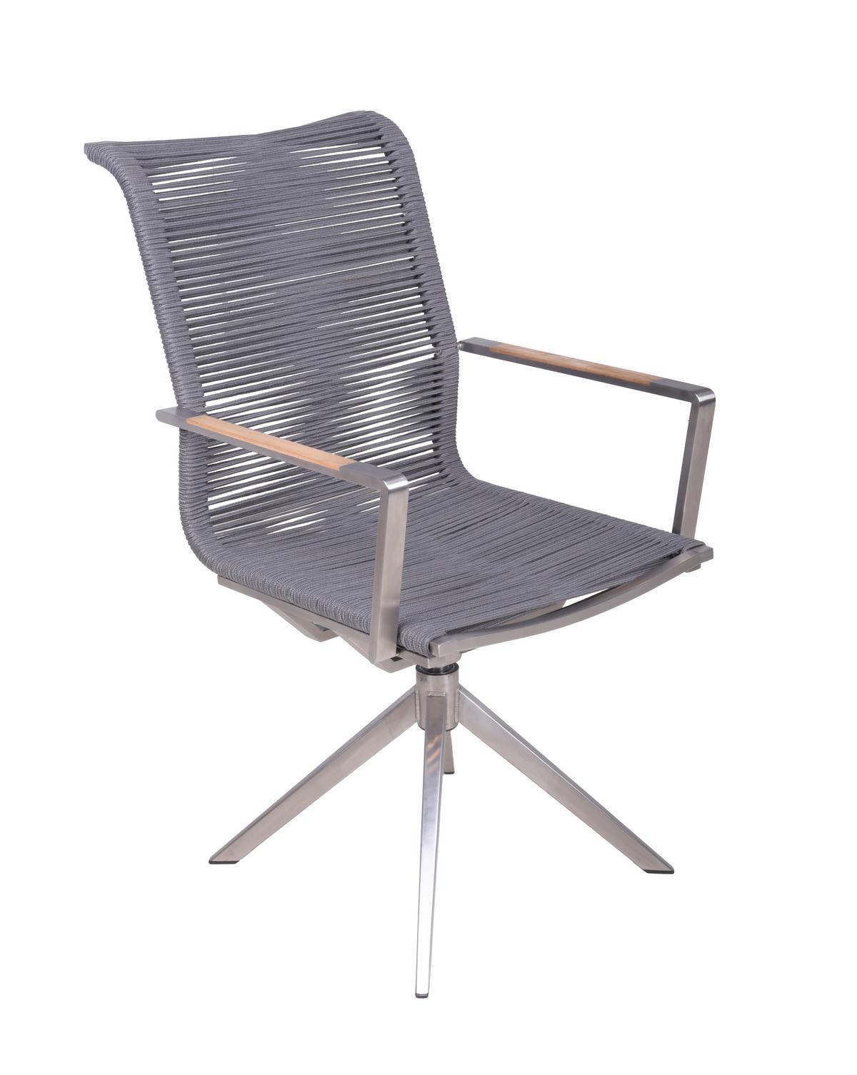 Gartenstuhl-set Rubiera - Anthrazit/Silberfarben, Basics, Holz/Kunststoff (63/95/54cm) - Gardenson