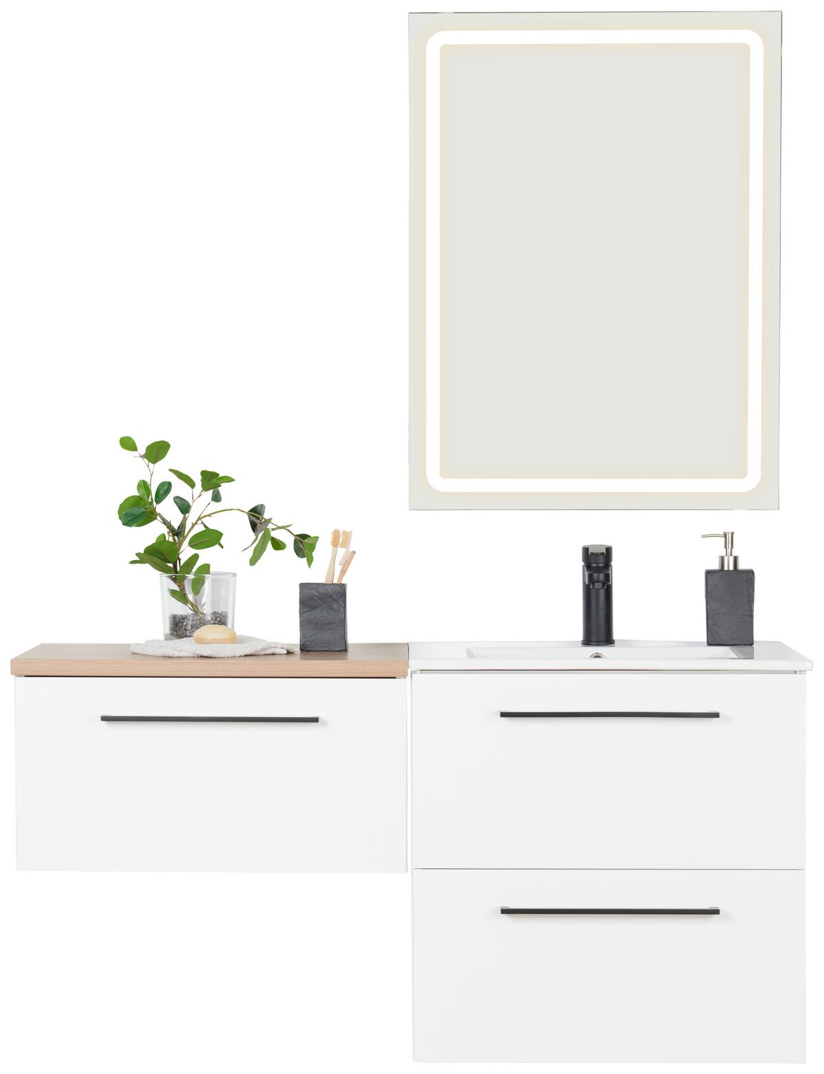 SPODNÍ SKŘÍŇKA CARLY - bílá/černá, kov/kompozitní dřevo (60/30/45cm)