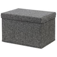 Skládací Krabice Cindy - Ca. 23l -Ext- - černá, Moderní, karton/textil (38/26/24cm) - Premium Living