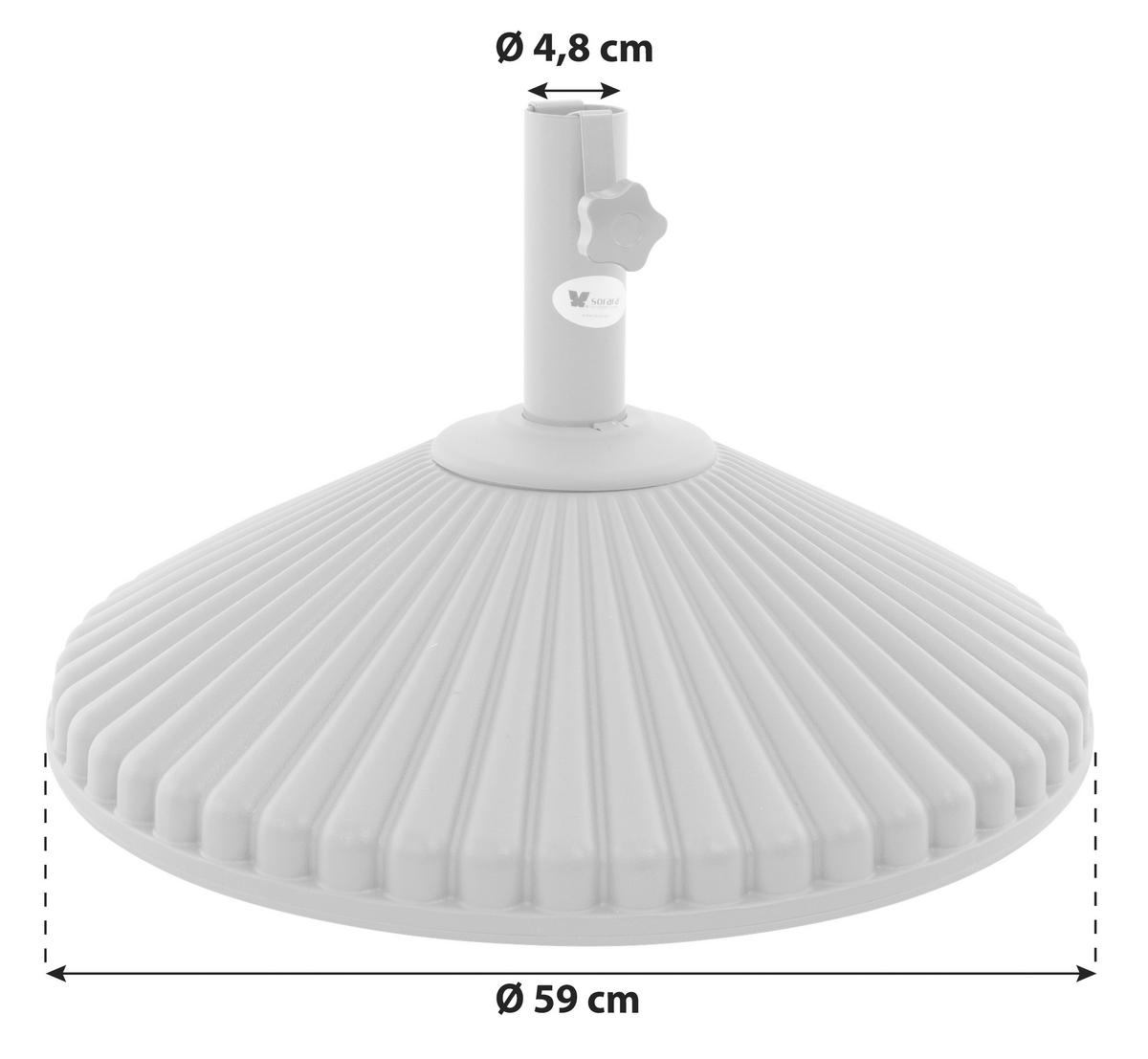 Schirmständer Kunststoff Ø 59 cm Eco - Grau, Basics, Kunststoff (59cm) - MID.YOU