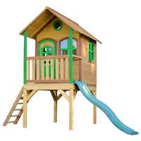 Spielhaus A030.037.00 - Hellgrün/Braun, KONVENTIONELL, Holz (318/272/191cm) - Ambia Garden