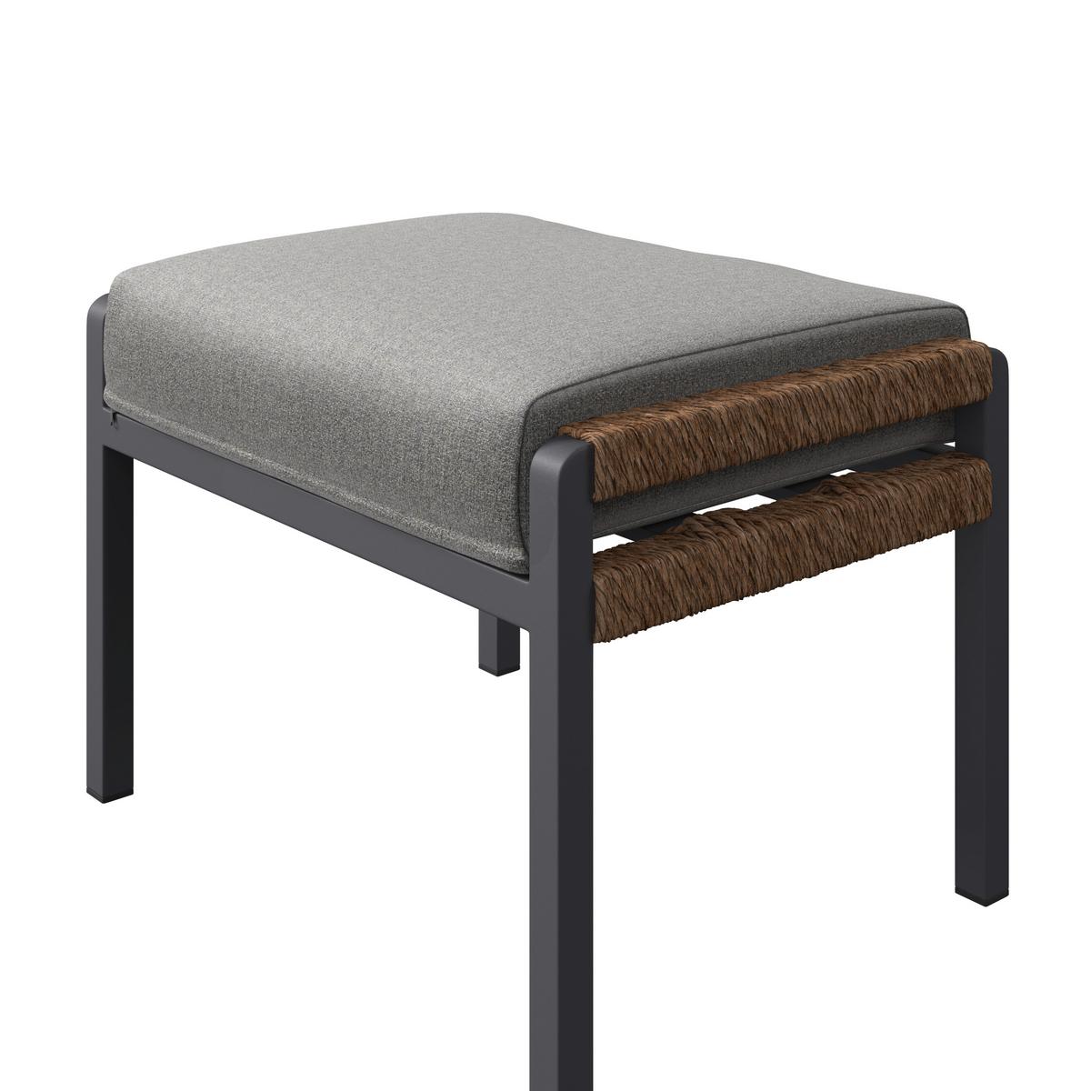 TERASOVÁ SEDACÍ SOUPRAVA CASA BLANCA - světle šedá/přírodní barvy, Moderní, kov/textil