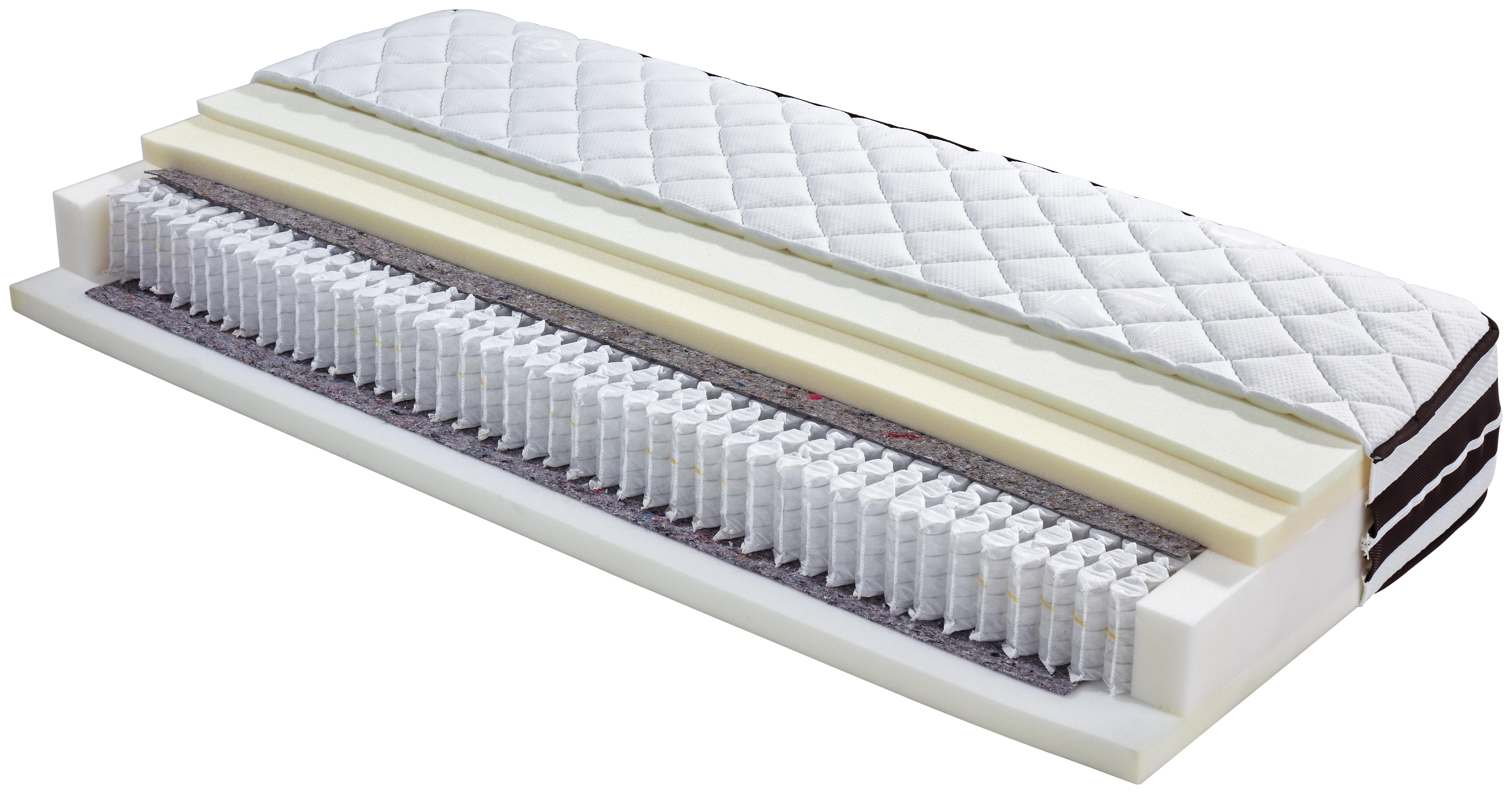 Taschenfederkernmatratze Cecile H2/h3 - Weiß, Textil (90/200cm) - Ele