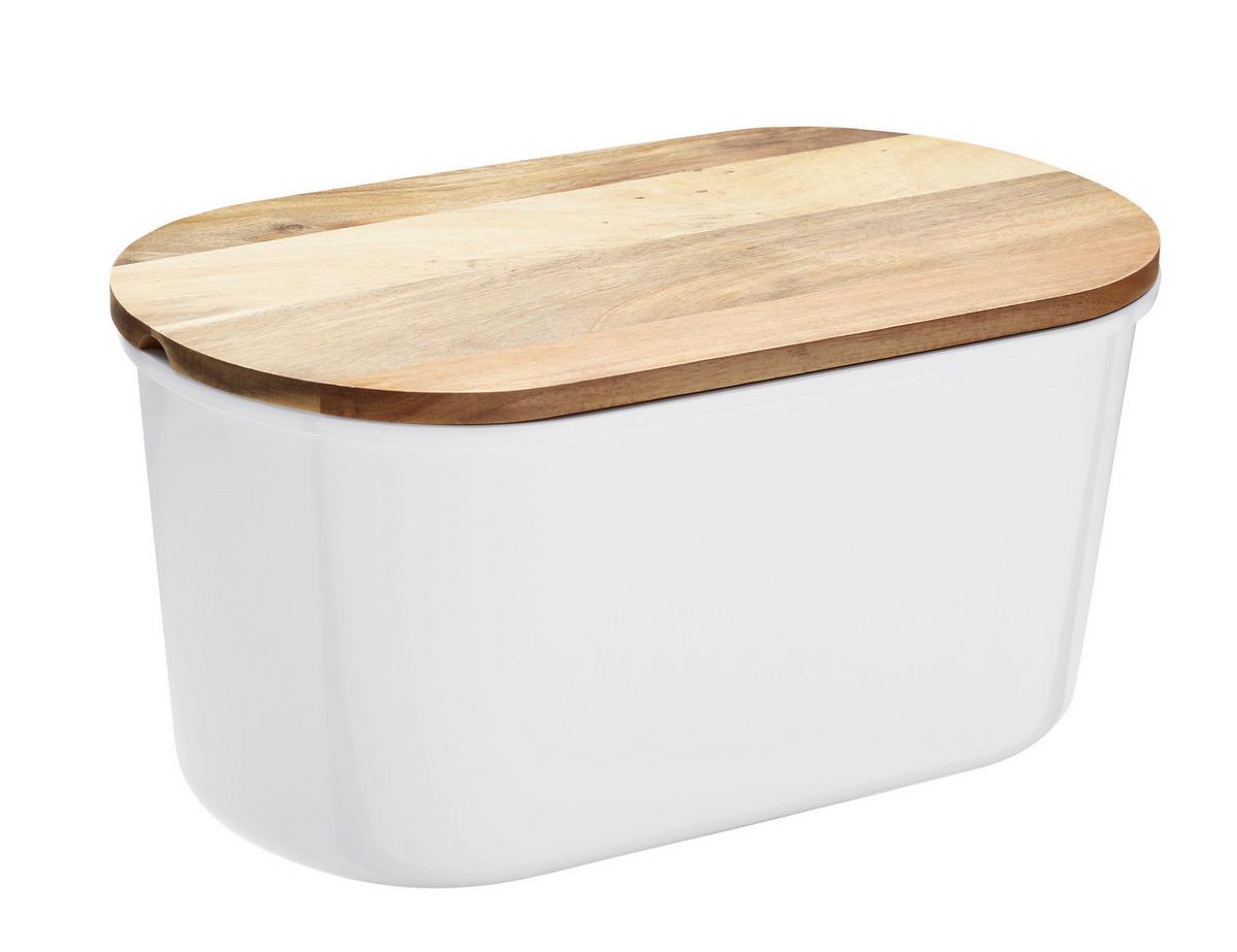 Box na chlieb ECHTWERK FRESH - farba akácie/biela, Trend, drevo/plast (37/21,5/17,2cm) - Echtwerk