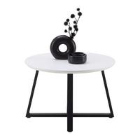 Konferenční stolek BRAVA 70 - bílá/černá, Moderní, kov/kompozitní dřevo (70/70/45cm) - Mömax