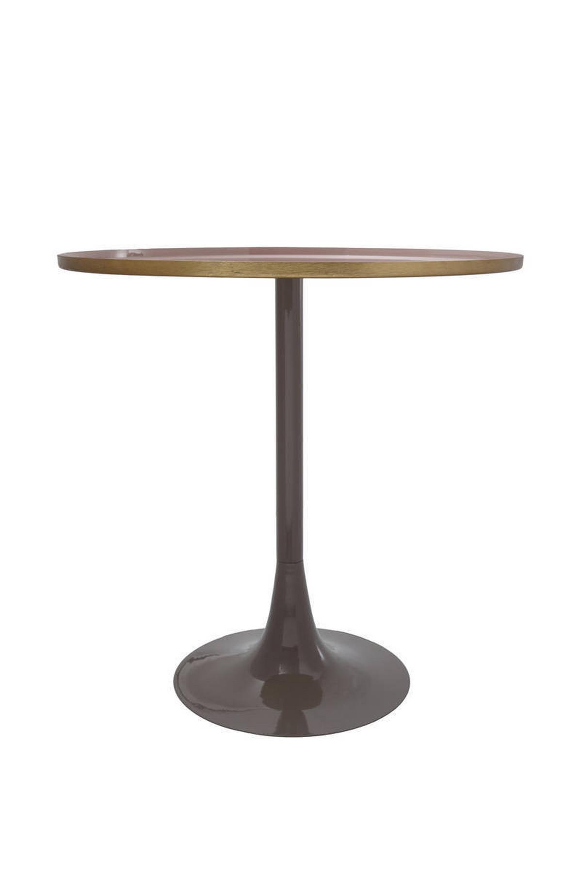Beistelltisch Art Deco Grau/Altrosa - Altrosa/Grau, Trend, Metall (51/51/52cm) - Kayoom