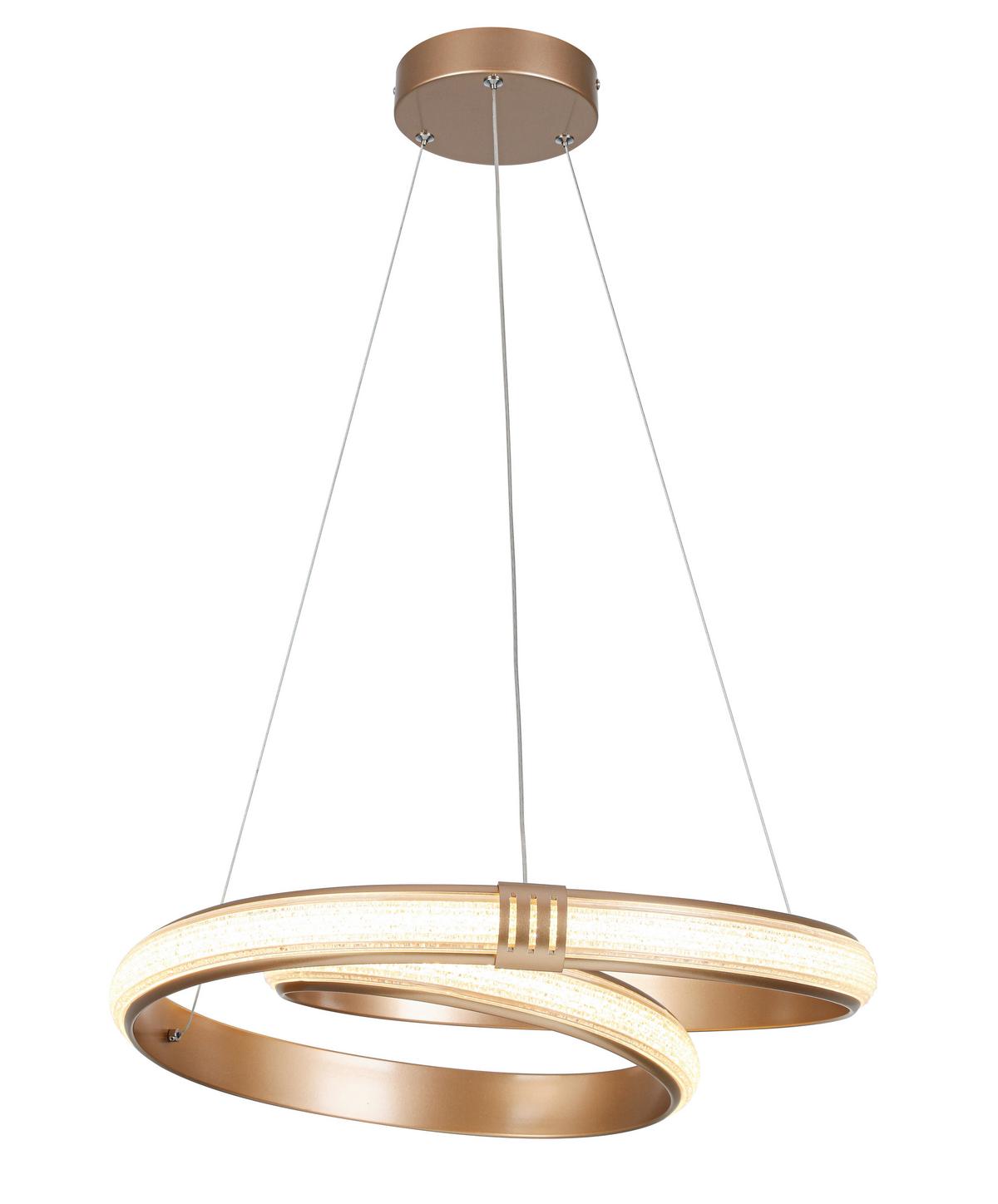 LED-Hängeleuchte Ceylan - Cappuccino, Basics, Kunststoff/Metall (50/120cm) - Luca Bessoni