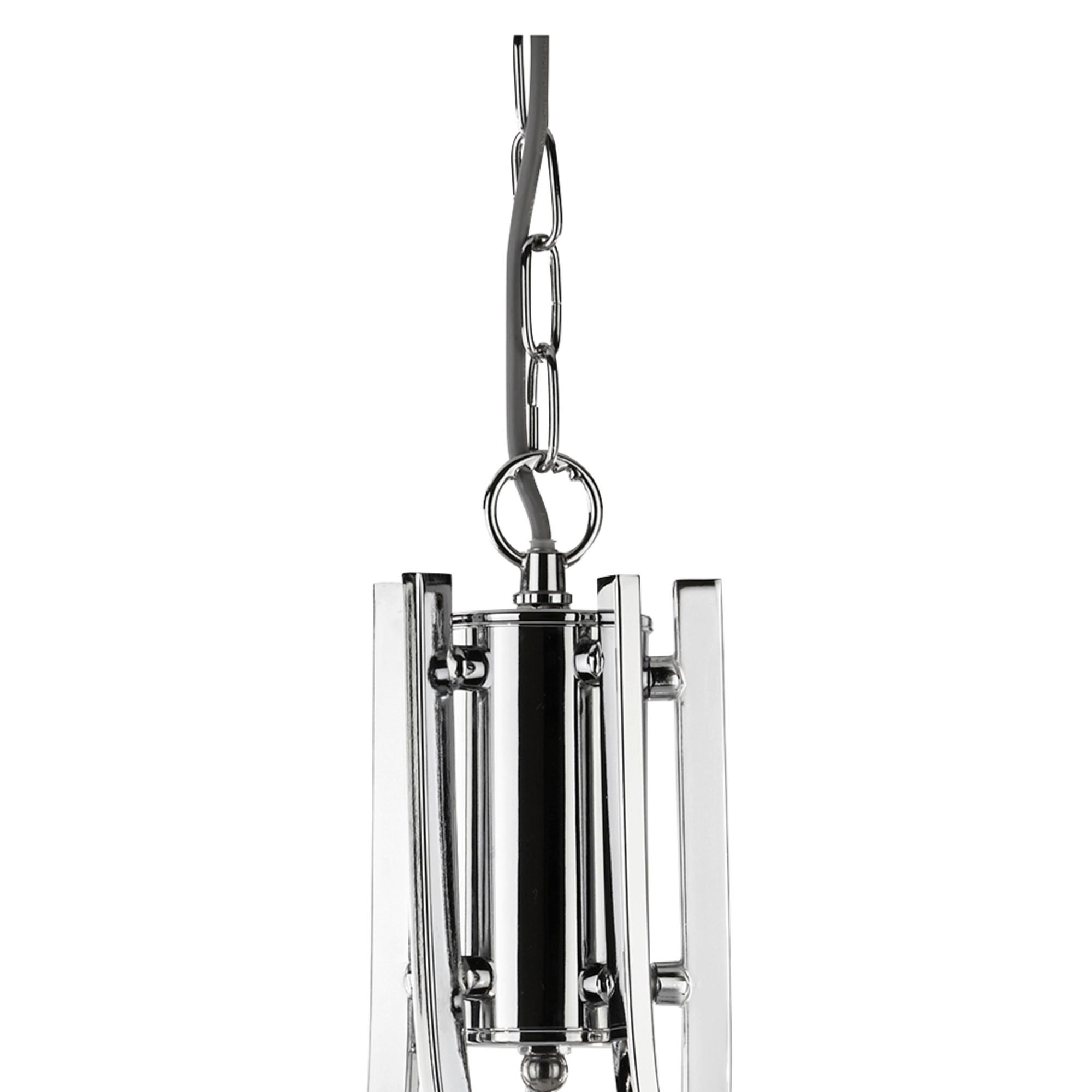 Kronleuchter 4165-5cc Ascona - Chromfarben, KONVENTIONELL, Glas/Metall (62/90cm)